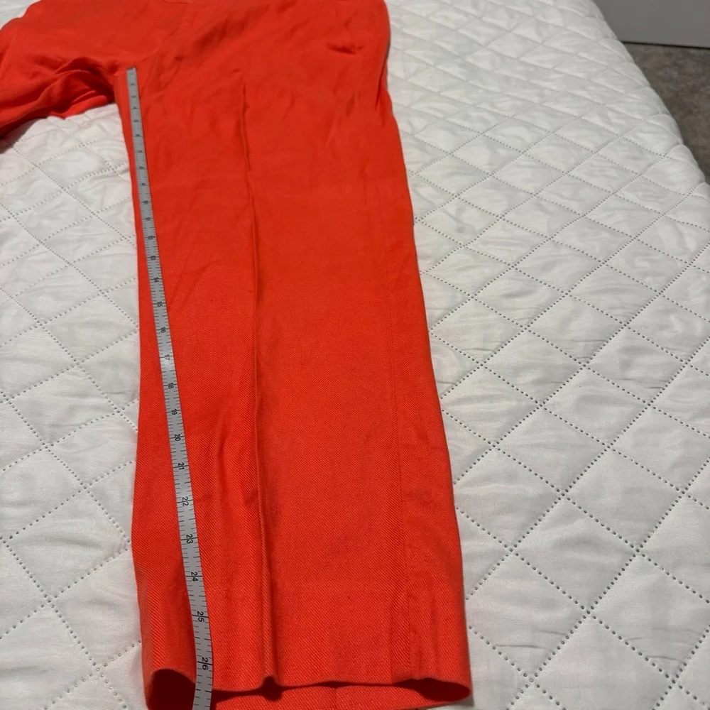 Banana Republic Avery Orange Linen Blend Trousers Women’s 12 Office Summer